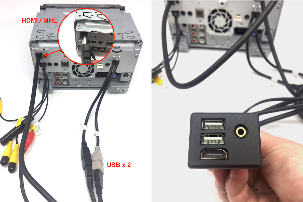 USB, AUX, HDMI удлинитель для автомагнитолы