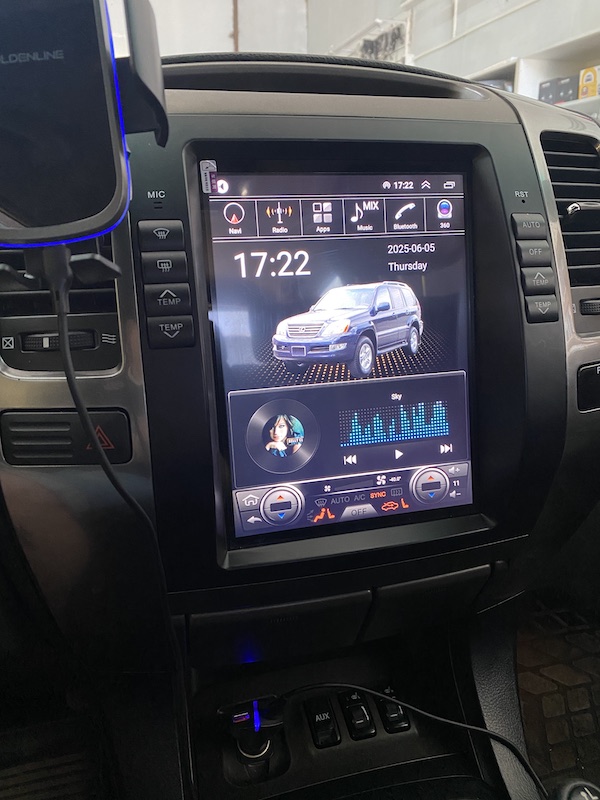 CarPlay Tesla-style Car Stereo for 2008 Lexus GX470